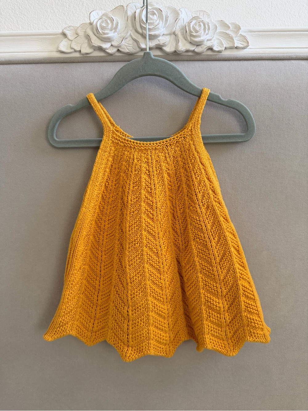 Zara Girls' Knit Tank Top - Mustard